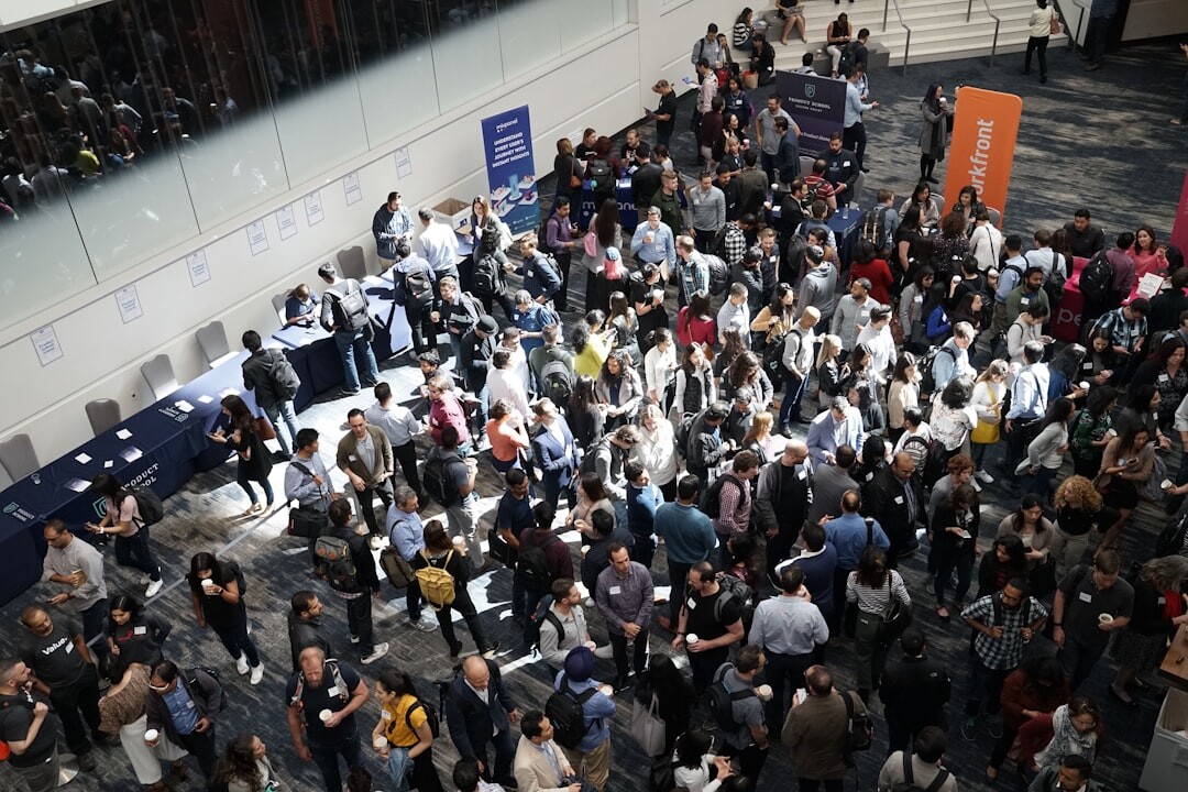 business people networking at conference